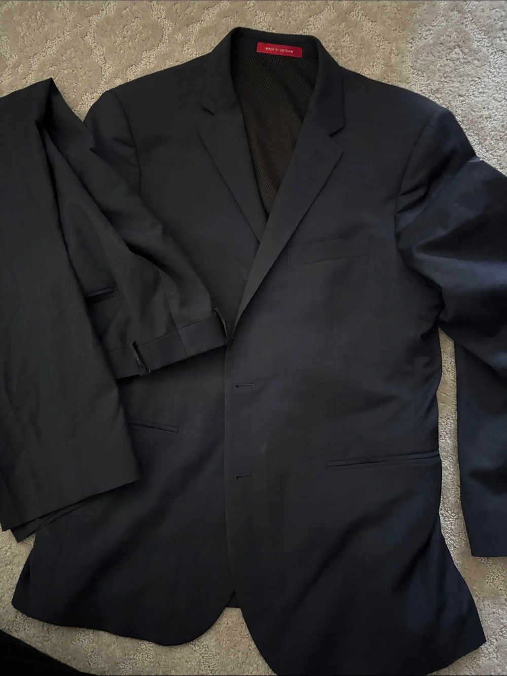 Kenneth Cole Men's Classic Navy Suit Jacket and Pants together